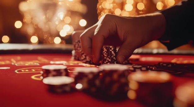Live casino table studio with multiple camera angles